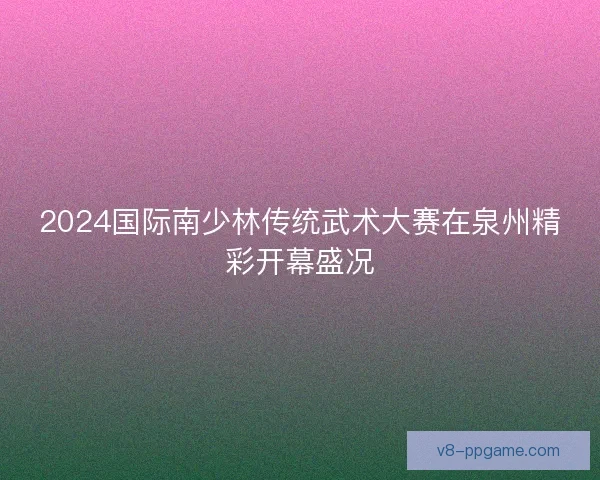 2024国际南少林传统武术大赛在泉州精彩开幕盛况